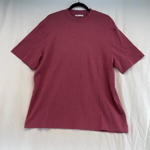 Zara Heavyweight T-shirt Light Burgandy Men’s Size Large